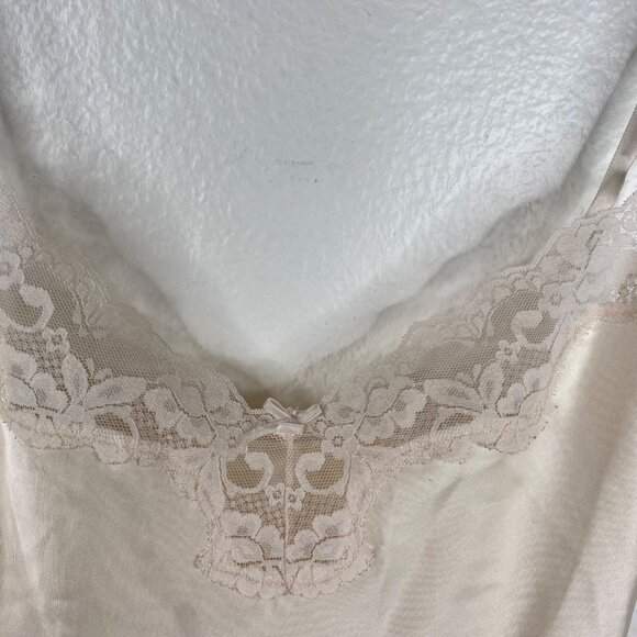 Maiden Form Something Special Cami Top Ivory Sz 36 Lace Bow Dainty Union Made - Picture 6 of 9